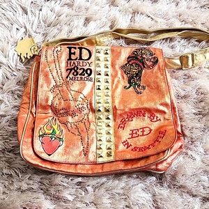 NWOT Vintage Ed Hardy messenger bag